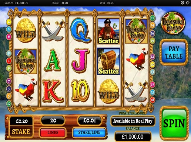 treasure island resort casino slot locator