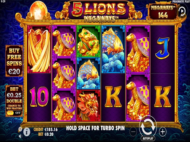 Play 5 Lions Megaways Video Slot Free at Videoslots.com